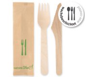 Bestekset Simple in berkenhout - 2 stuks