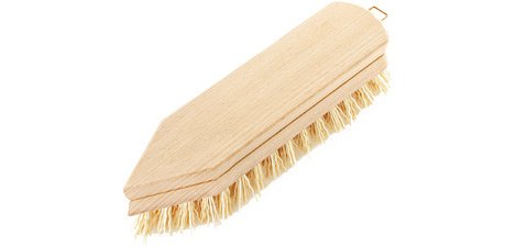 Extra hard scrubbing brush, natural wood