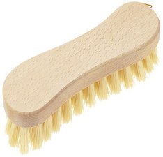 Brosse à récurer 'Éco', bois naturel, en S