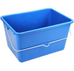 Seau avec anse en acier, 12 litres, bleu