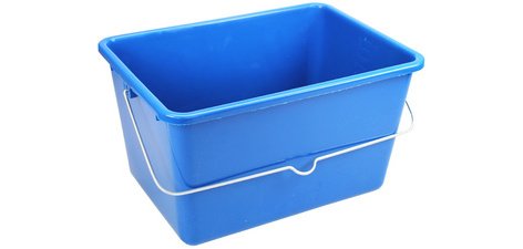 Seau avec anse en acier, 12 litres, bleu