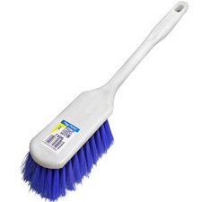 Velgenborstel plastic blauw/wit