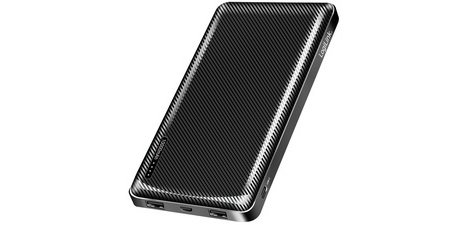 Powerbank, 10.000 mAh, 2 USB-A, noir