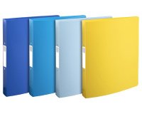 Classeur 2 anneaux 30mm polypropylène recyclé BeeBlue - A4 Maxi - Couleurs assorties