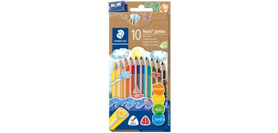 Crayon de couleur Noris jumbo - Etui de 10