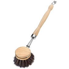 Brosse à vaisselle, bois naturel, rond