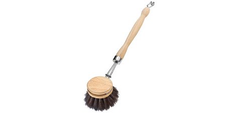Brosse à vaisselle, bois naturel, rond