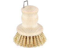 Brush for pots, natural wood, round
