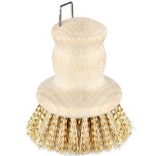 Brush for pots, natural wood, round