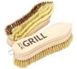 Brosse métallique 'GRILL', bois naturel