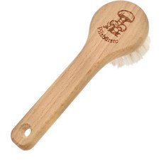 Brosse à champignons, bois naturel, rond