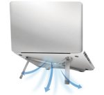 Support pour tablette/ordinateur portable, argent
