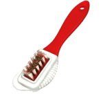 Brosse pour chaussures en daim, rouge/blanc