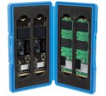 Boîte de protection pour 4 SSD M.2 NGFF/NVMe, bleu