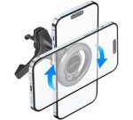 Support magnétique 3 points pour smartphone, noir