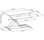 Station de travail assis-debout, support clavier