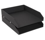 Set de corbeilles à courrier Office by Me, noir