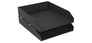 Set de corbeilles à courrier Office by Me, noir