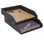 Set de corbeilles à courrier Office by Me, noir