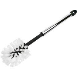 Brosse de toilettes, manche chromé, tête ronde