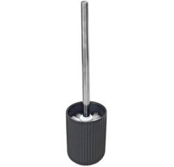 Kit toilettes, bac rond, céramique, noir