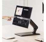 Bras support pour écran tactile avec socle, noir