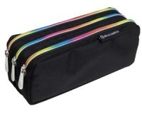Trousse rectangle 3 compartiments Rainbow - Noir