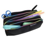 Trousse rectangle 3 compartiments Rainbow - Noir