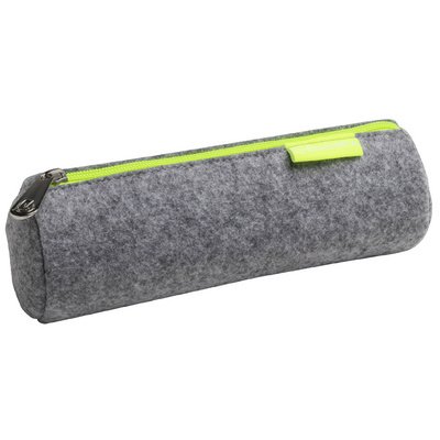 Trousse ronde feutrine recyclée Neon - Gris