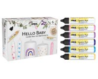 Candle Pen 'Hello Baby', set de 6