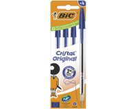 BIC Stylo à bille Cristal Original, boîte carton de 4