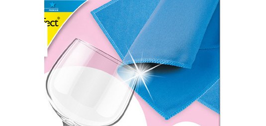 Chiffon microfibre pour verres, bleu