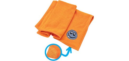 Chiffon microfibre 'Smile', orange