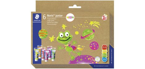 Peinture aux doigts Noris junior FLUO, carton de 6