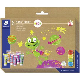 Peinture aux doigts Noris junior FLUO, carton de 6