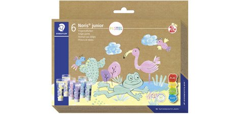 Peinture doigts Noris junior PASTEL, carton de 6