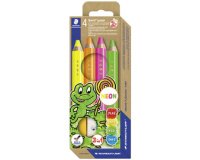 Kleurpotlood Noris junior FLUO - etui van 4 stuks