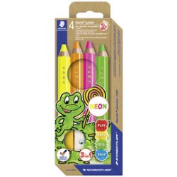 Crayon de couleur Noris junior FLUO, étui de 4