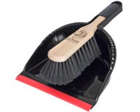 Veegborstel - en blik 'Light' zwart/rood