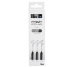 Feutre fin MULTILINER, set de 3, gris/noir
