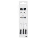 Feutre fin MULTILINER, set de 3, gris/noir