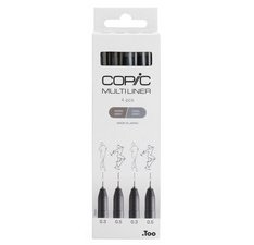 Feutre fin MULTILINER, set de 4, gris