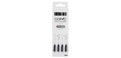 Feutre fin MULTILINER, set de 4, gris