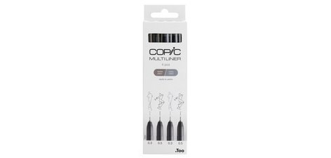 Feutre fin MULTILINER, set de 4, gris