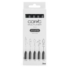 Feutre fin MULTILINER, noir, set de 5