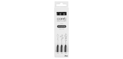 Feutre fin MULTILINER, set de 3, noir