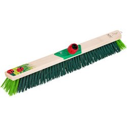 Balai en bois "Coccinelle", brosse en PET/PVC