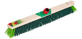 Balai en bois "Coccinelle", brosse en PET/PVC
