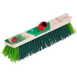 Balai en bois "Coccinelle", brosse en PET/PVC