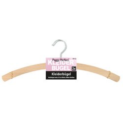 Cintre en bois sans barre, naturel, pack de 2